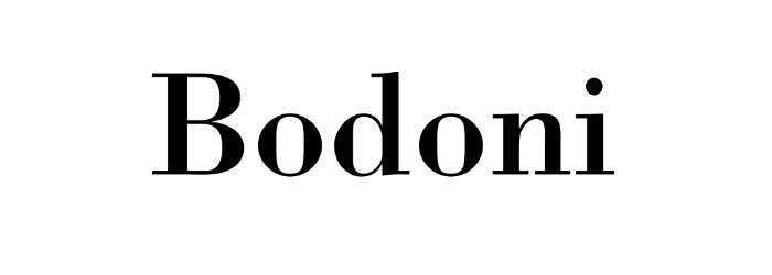 muestra de la Tipografía Bodoni
