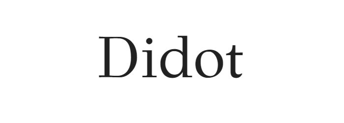 muestra de la Tipografía didot 