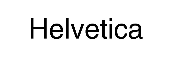 muestra de la Tipografía Helvetica
