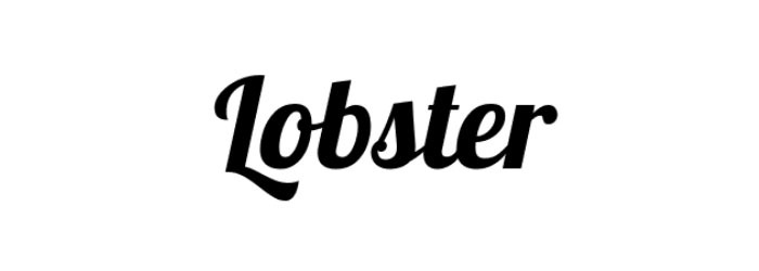 muestra de la Tipografía lobster