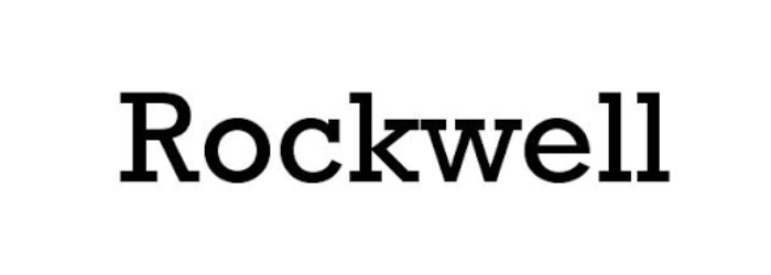 muestra de la Tipografía Rockwell