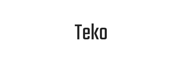 muestra de la Tipografía Teko